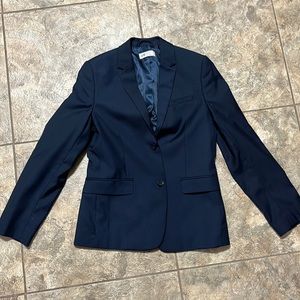 H&M Navy blue blazer plus two dress shirts 10-11